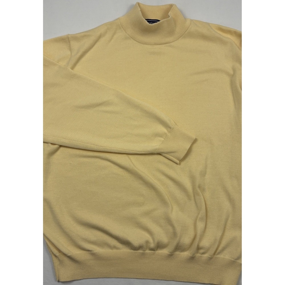 Lot of 2 VTG Paul Fredricks Pima Cotton Mock Neck Sweater XXL Yellow/Burgundy